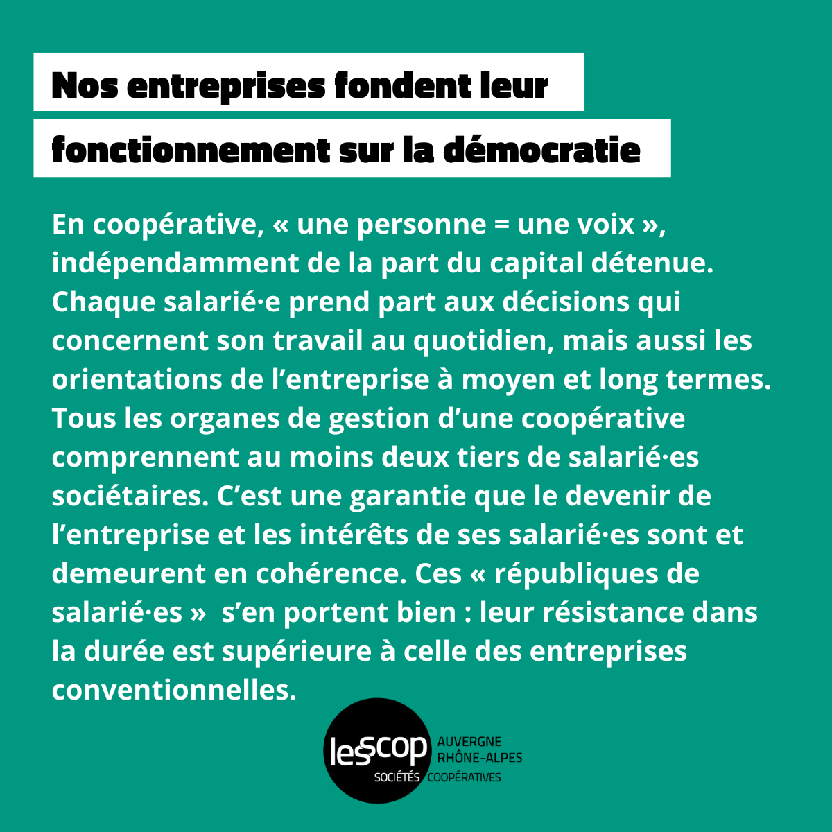 Plaidoyer fondements coopératifs